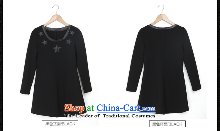 Rui Mei to large 2015 Fall/Winter Collections for women to new xl relaxd casual gross? collage leather dresses C7253 long-sleeved black 4XL Photo, prices, brand platters! The elections are supplied in the national character of distribution, so action, buy now enjoy more preferential! As soon as possible.