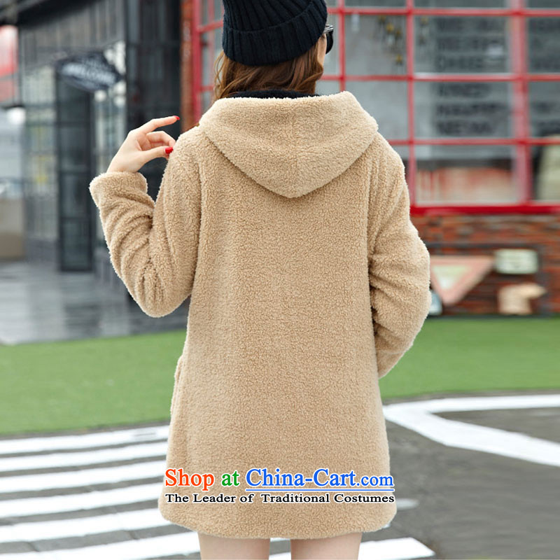 Morning to 2015 autumn and winter new larger female overcoat Sau San with cap load lint-free both positive and negative wearing thick wool? warm jacket color photo of fireworks- XL recommendations that morning to paras. 125-140 , , , shopping on the Internet