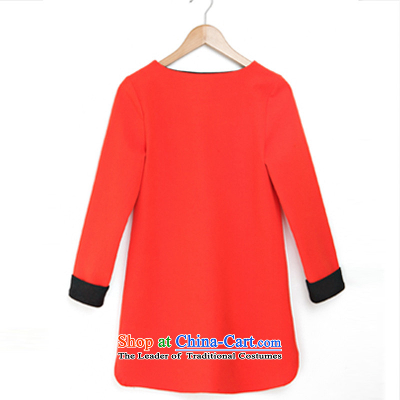 Rui Mei to large 2015 Fall/Winter Collections for women to new xl relaxd casual gross knocked? long-sleeved dresses C7255 2XL, Rui Mei be red (RIUMILVE) , , , shopping on the Internet
