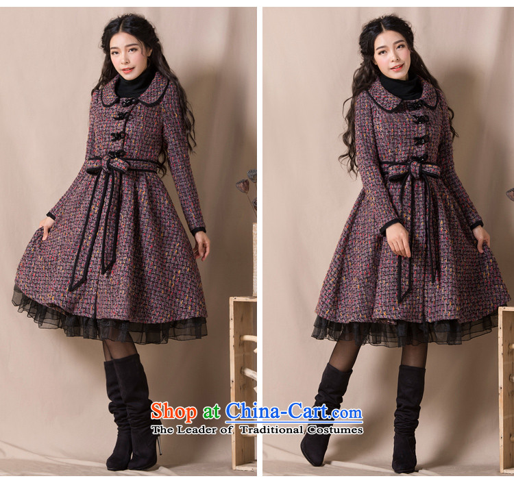 Fireworks Hot Winter 2015 New Sau San temperament jacket coat female gross? Gardenia Ms Audrey EU purple plaid L Spot Image, prices, brand platters! The elections are supplied in the national character of distribution, so action, buy now enjoy more preferential! As soon as possible.