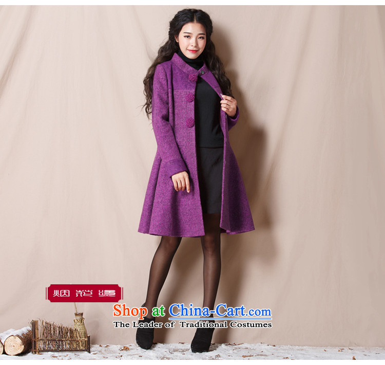 Fireworks WHY2015 Hot Winter new women's retro hair? Overcoat Sau San Pik-hsuan purple XXXL 28 days pre-sale prices, pictures, brand platters! The elections are supplied in the national character of distribution, so action, buy now enjoy more preferential! As soon as possible.