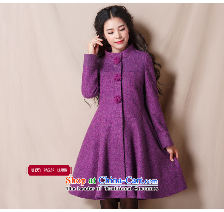 Fireworks WHY2015 Hot Winter new women's retro hair? Overcoat Sau San Pik-hsuan purple XXXL 28 days pre-sale prices, pictures, brand platters! The elections are supplied in the national character of distribution, so action, buy now enjoy more preferential! As soon as possible.