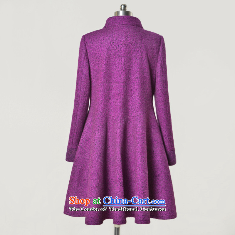 Fireworks WHY2015 Hot Winter new women's retro hair? Overcoat Sau San Pik-hsuan purple XXXL 28 days of pre-sale of fireworks ironing shopping on the Internet has been pressed.