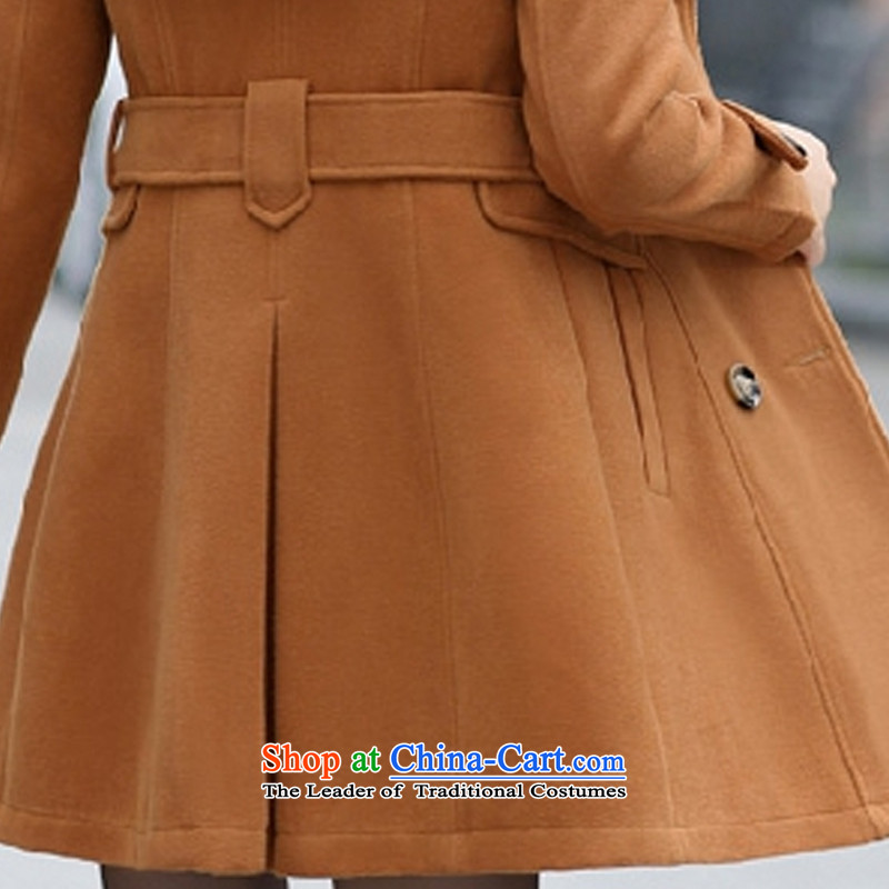 Yi love wave 2015 Women Korean autumn and winter New Sau San? long coats Gross Gross large cashmere overcoat so Coat female 263.31 card its color depth and Color M Yi Wave Love , , , shopping on the Internet