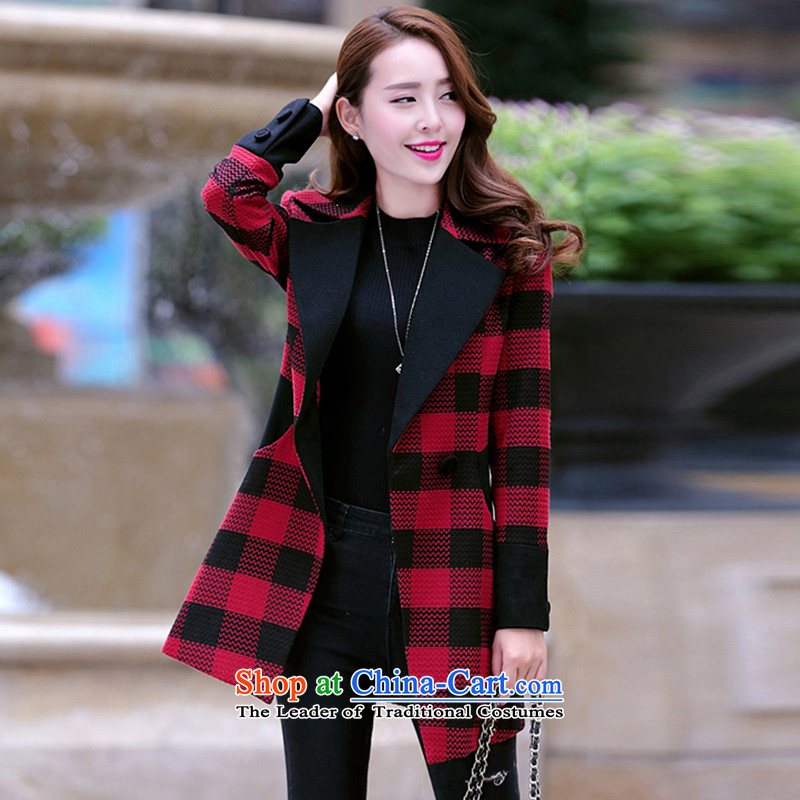 Recalling that the 2015 Autumn Angel poem with the new Korean version of winter clothing Sau San temperament a wool coat 994 EL XXL, Red Angel poem recalled that shopping on the Internet has been pressed.