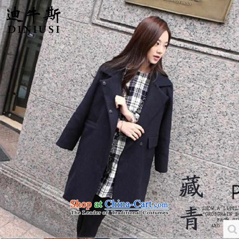 The achievement of the 2015 autumn and winter new leisure in the long hair of Sau San? long-sleeved jacket women a wool coat gray , L, N, Deere shopping on the Internet has been pressed.