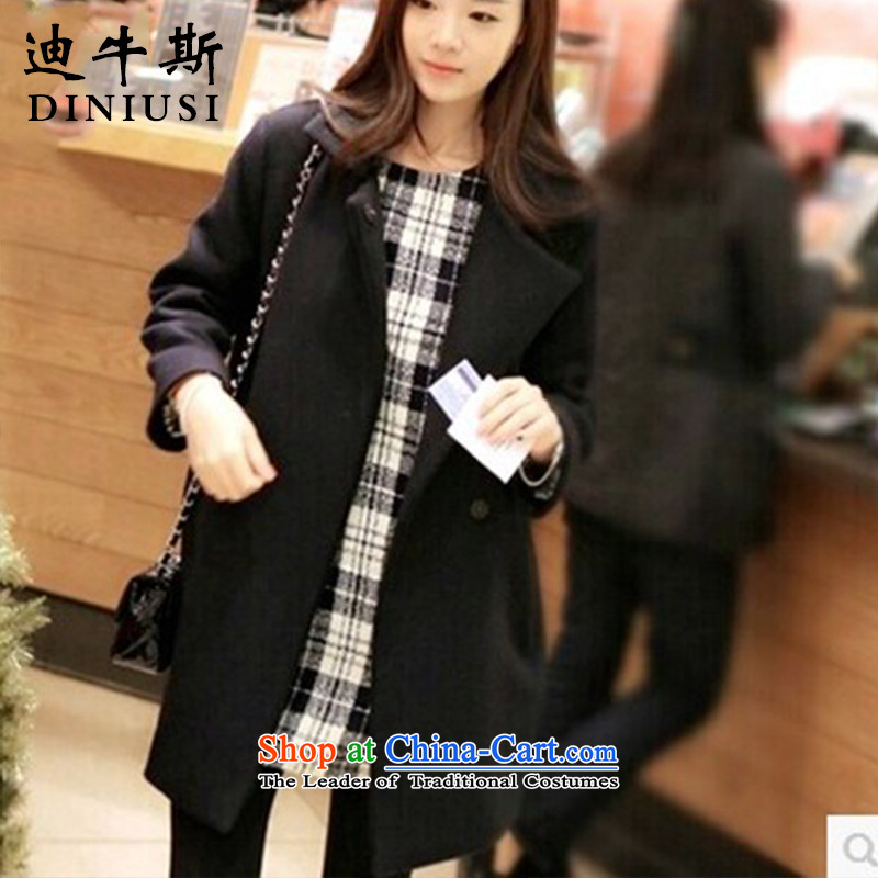 The achievement of the 2015 autumn and winter new leisure in the long hair of Sau San? long-sleeved jacket women a wool coat gray , L, N, Deere shopping on the Internet has been pressed.