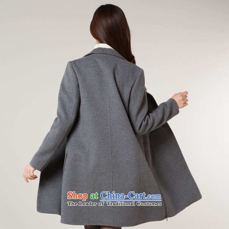Hang in Yuen Cheung-long loose video thin thick hair? 2015 autumn and winter coats female new two-sided Pure wool a wool coat in gray 170/L, Hengyuan-cheung (HYX) , , , shopping on the Internet