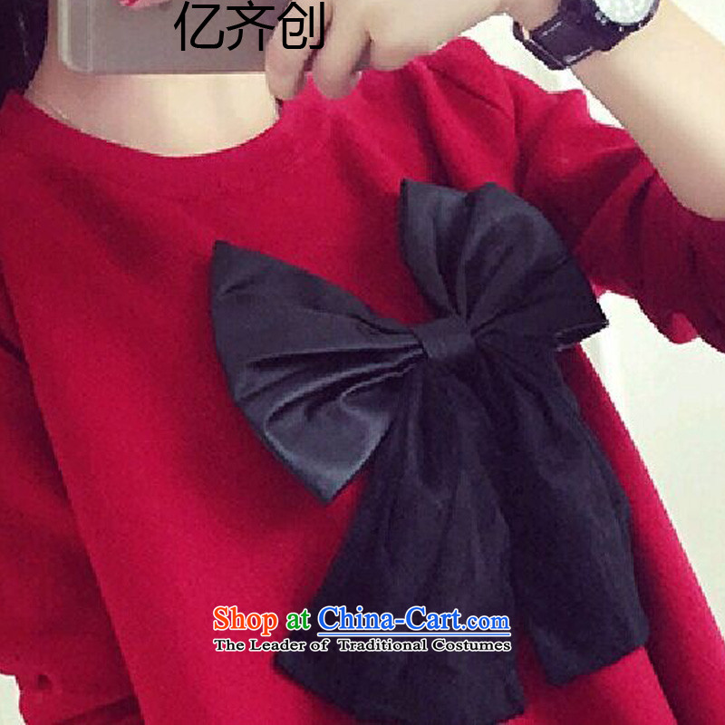 Create the new 2015 billion, Korean women forming the xl shirt female 200 catties thick mm autumn blouses thick sister long-sleeved T-shirt GT8068 red XXXXL, billion gymnastics shopping on the Internet has been pressed.