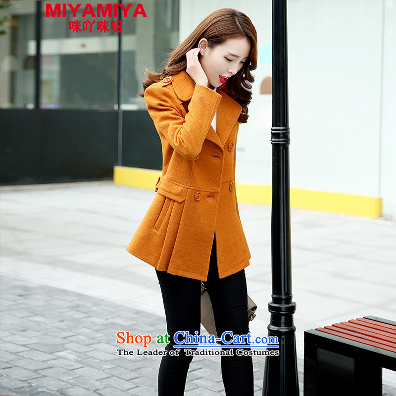 The Korean version of the Sau San MIYAMIYA lapel woolen coat stylish double-coats female jacket? the new earth Ho Kim , L, Mimi making it (MIYAMIYA) , , , shopping on the Internet
