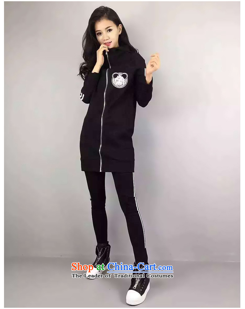  The European station 2015 Zz&ff autumn and winter large female thick mm jacket coat two kits leisure sports wear black XXXXXL picture, prices, brand platters! The elections are supplied in the national character of distribution, so action, buy now enjoy more preferential! As soon as possible.