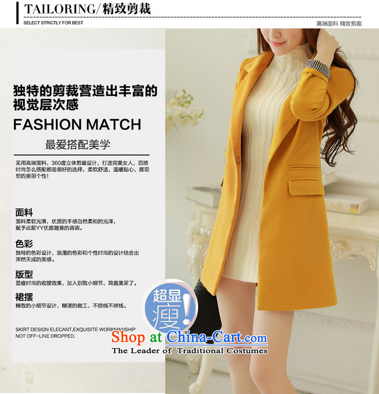 The population exposed in Arabic 2015 autumn and winter Selina Chow load new Korean version in the Sau San long Leisure single row clip hair?? The coats female coat 808 yellow S picture, prices, brand platters! The elections are supplied in the national character of distribution, so action, buy now enjoy more preferential! As soon as possible.