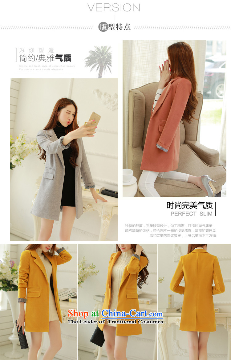 The population exposed in Arabic 2015 autumn and winter Selina Chow load new Korean version in the Sau San long Leisure single row clip hair?? The coats female coat 808 yellow S picture, prices, brand platters! The elections are supplied in the national character of distribution, so action, buy now enjoy more preferential! As soon as possible.