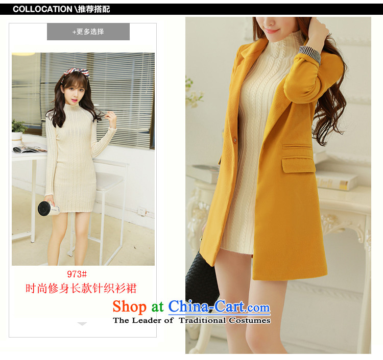 The population exposed in Arabic 2015 autumn and winter Selina Chow load new Korean version in the Sau San long Leisure single row clip hair?? The coats female coat 808 yellow S picture, prices, brand platters! The elections are supplied in the national character of distribution, so action, buy now enjoy more preferential! As soon as possible.