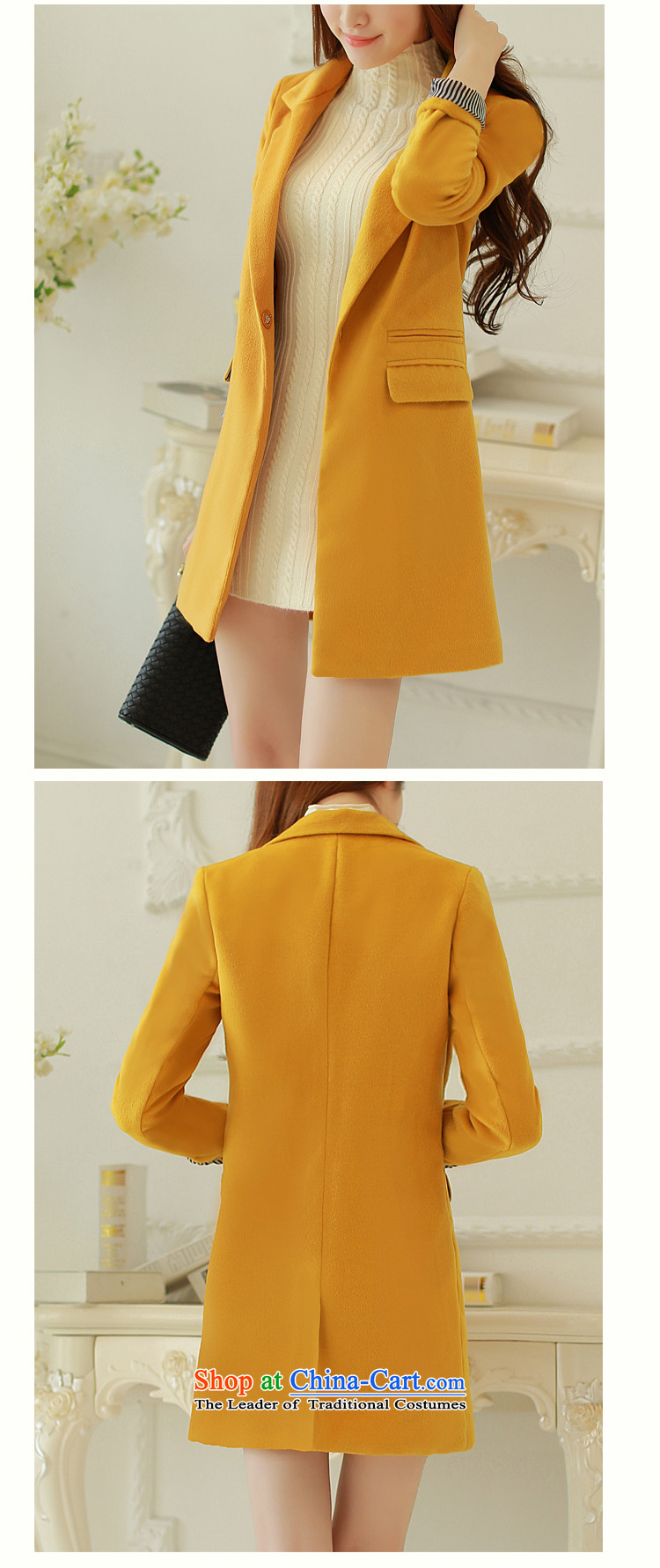 The population exposed in Arabic 2015 autumn and winter Selina Chow load new Korean version in the Sau San long Leisure single row clip hair?? The coats female coat 808 yellow S picture, prices, brand platters! The elections are supplied in the national character of distribution, so action, buy now enjoy more preferential! As soon as possible.