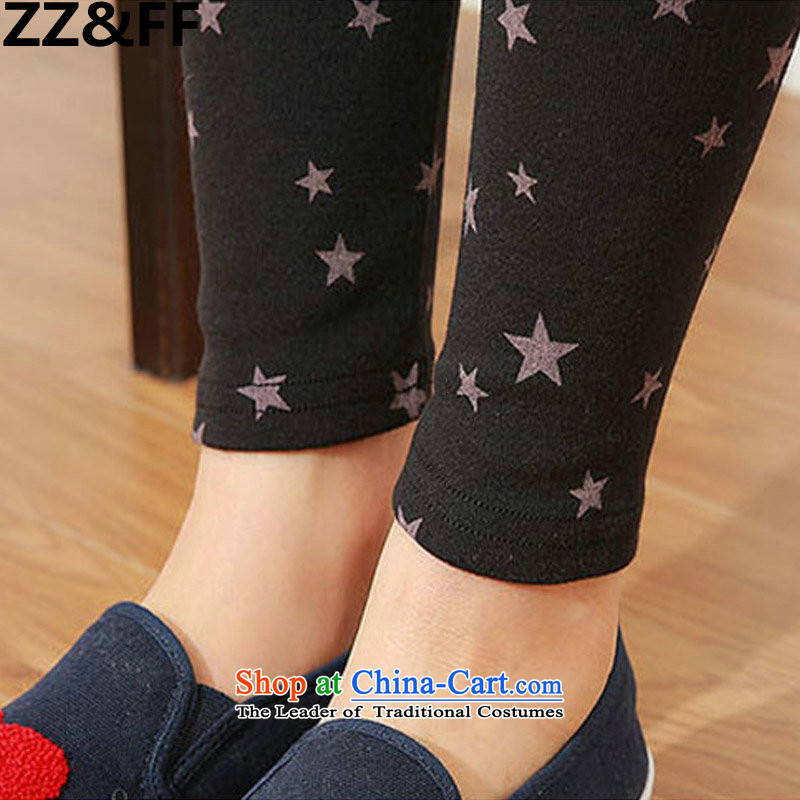 Thick MM200 ZZ&FF catty 2015 autumn and winter to increase women's code plus extra thick solid stars trousers, lint-free warm black trousers XXXXXL,ZZ&FF,,, trousers shopping on the Internet