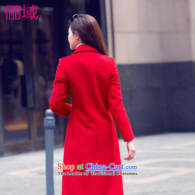 158 Domain 2015 autumn and winter coats new gross? female long long coats of female Korean? 8869( clamp unit Sau San) red cotton ,L,158 folder is not the domain , , , shopping on the Internet