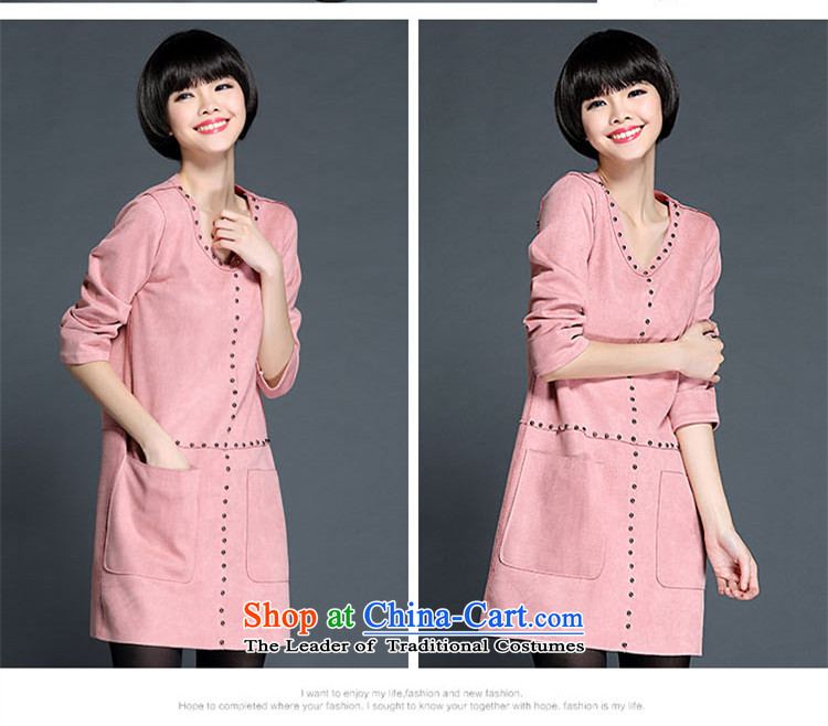 In the 2015 Fall/Winter Collections Lin new fall for women on the new Korean winter loose extra thick MM long-sleeved dresses 5440 pink pocket 3XL picture, prices, brand platters! The elections are supplied in the national character of distribution, so action, buy now enjoy more preferential! As soon as possible.
