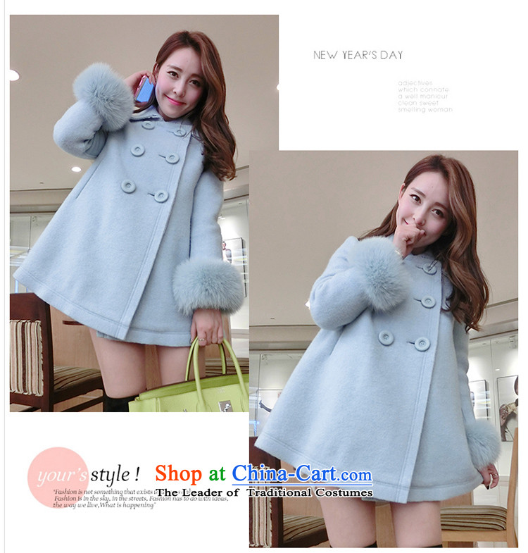  2015 Autumn and Winter Storm girls new gross coats thickened about ladies casual warm jacket material? Korean citizenry Sau San light blue L picture, prices, brand platters! The elections are supplied in the national character of distribution, so action, buy now enjoy more preferential! As soon as possible.