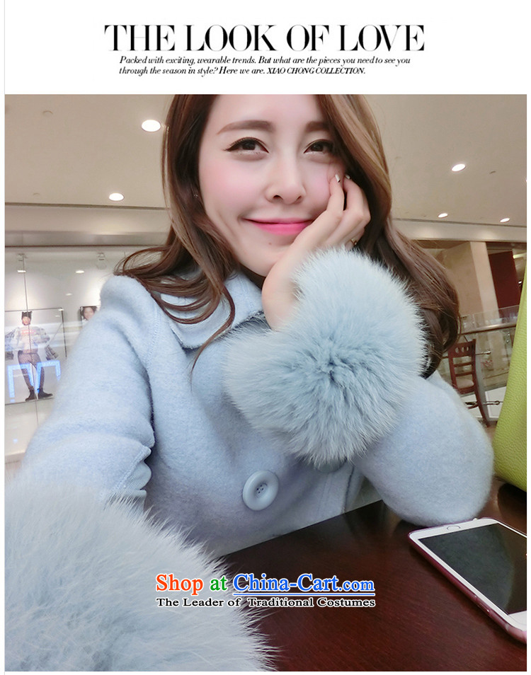  2015 Autumn and Winter Storm girls new gross coats thickened about ladies casual warm jacket material? Korean citizenry Sau San light blue L picture, prices, brand platters! The elections are supplied in the national character of distribution, so action, buy now enjoy more preferential! As soon as possible.