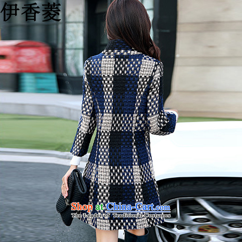 Ikago Ling spring and autumn 2015 new Korean wind in Europe and the         long thick tweed coats Y8356 female picture color XXL, IKAGO Ling , , , shopping on the Internet