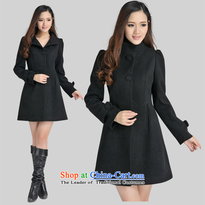 Xin Fei Fan 2015 autumn and winter new Korean sweet jacket coat?   Gross stylish girl in the video thin long coats black , L-ni Xin Fei Fan.... shopping on the Internet
