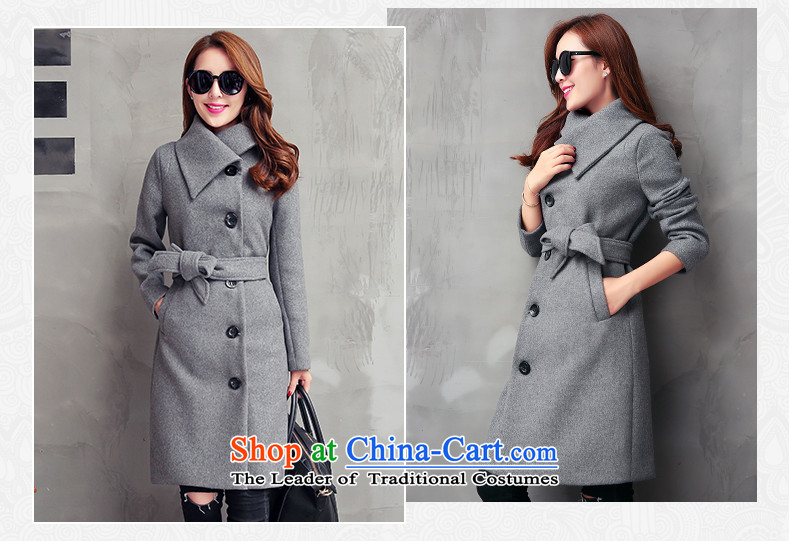 Pacar Gigi Lai Addis Ababa autumn and winter 2015 new products Sau San a wool coat Korean Sau San video thin hair? girls jacket long large flows of women with dark brown belt XXL picture, prices, brand platters! The elections are supplied in the national character of distribution, so action, buy now enjoy more preferential! As soon as possible.