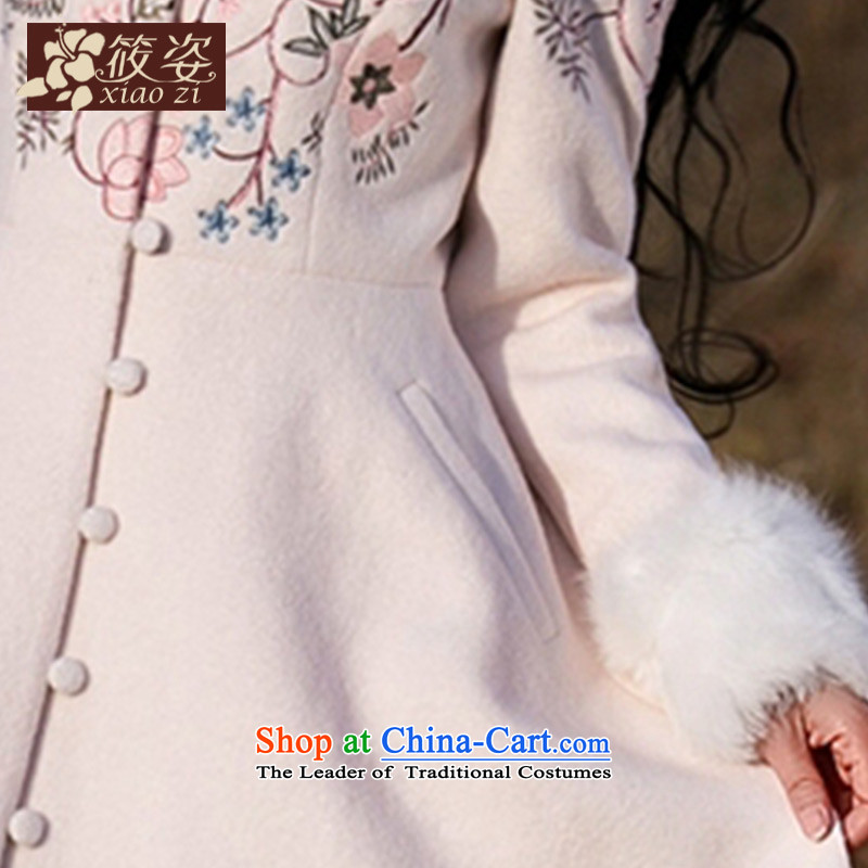 Gigi Lai Siu sentimentally attached to the 2015 autumn and winter new rabbit hair retro embroidered long wool? long coats women coats rice flour M pre-sale 35 days), Gigi Lai (xiaozi SMHF) , , , shopping on the Internet