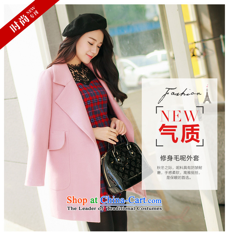 Christy Love 2015 autumn and winter New Sau San lapel medium to long term gross jacket pockets? solid color a wool coat female pink M is expected issued on 5 November Picture, prices, brand platters! The elections are supplied in the national character of distribution, so action, buy now enjoy more preferential! As soon as possible.