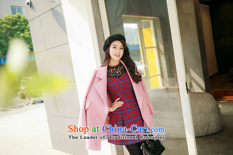 Christy Love 2015 autumn and winter New Sau San lapel medium to long term gross jacket pockets? solid color a wool coat female pink M is expected issued on 5 November Picture, prices, brand platters! The elections are supplied in the national character of distribution, so action, buy now enjoy more preferential! As soon as possible.