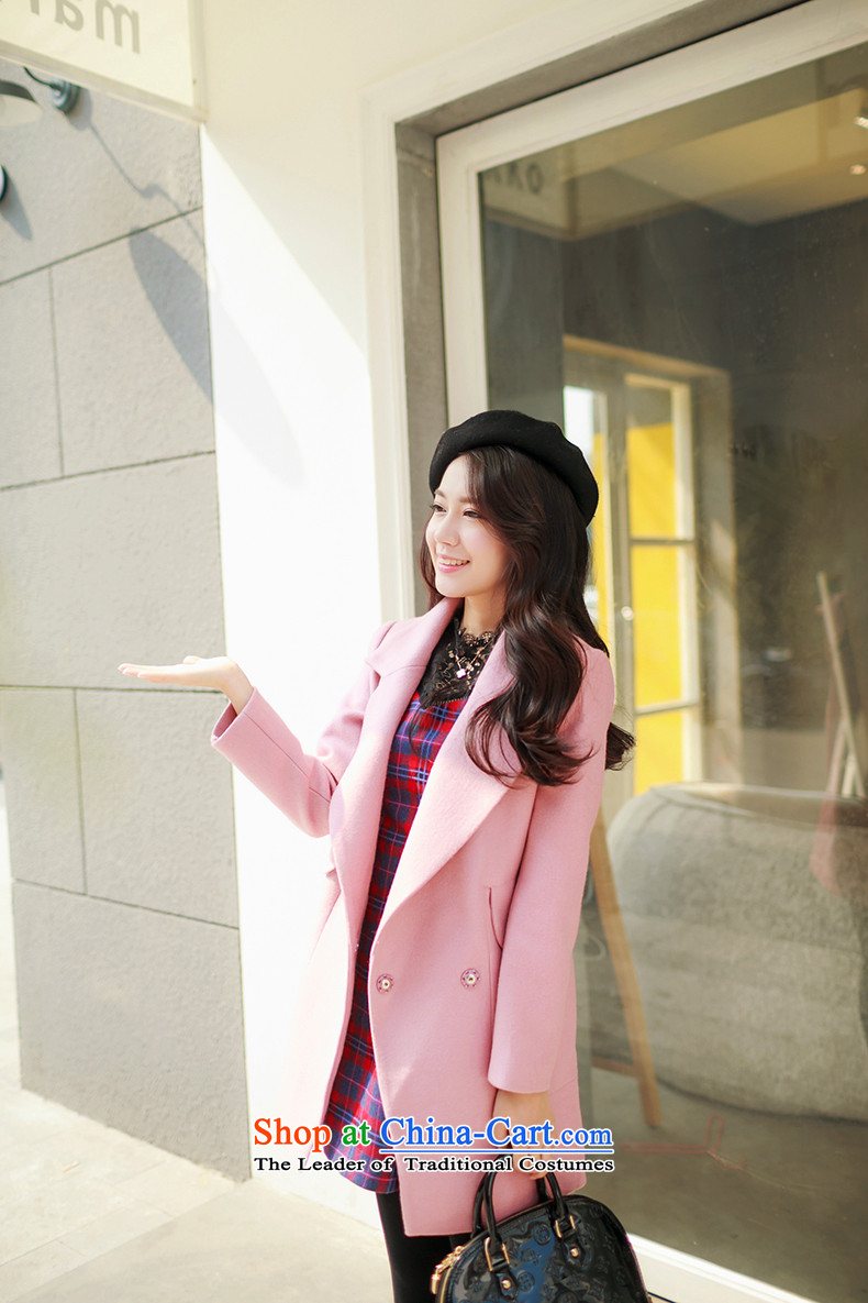 Christy Love 2015 autumn and winter New Sau San lapel medium to long term gross jacket pockets? solid color a wool coat female pink M is expected issued on 5 November Picture, prices, brand platters! The elections are supplied in the national character of distribution, so action, buy now enjoy more preferential! As soon as possible.