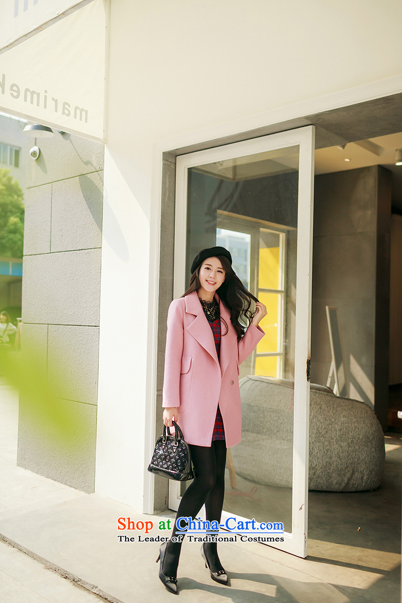 Christy Love 2015 autumn and winter New Sau San lapel medium to long term gross jacket pockets? solid color a wool coat female pink M is expected issued on 5 November Picture, prices, brand platters! The elections are supplied in the national character of distribution, so action, buy now enjoy more preferential! As soon as possible.