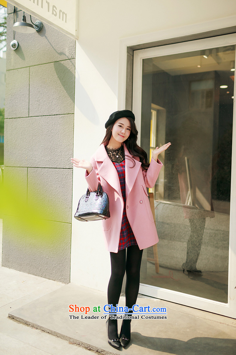 Christy Love 2015 autumn and winter New Sau San lapel medium to long term gross jacket pockets? solid color a wool coat female pink M is expected issued on 5 November Picture, prices, brand platters! The elections are supplied in the national character of distribution, so action, buy now enjoy more preferential! As soon as possible.