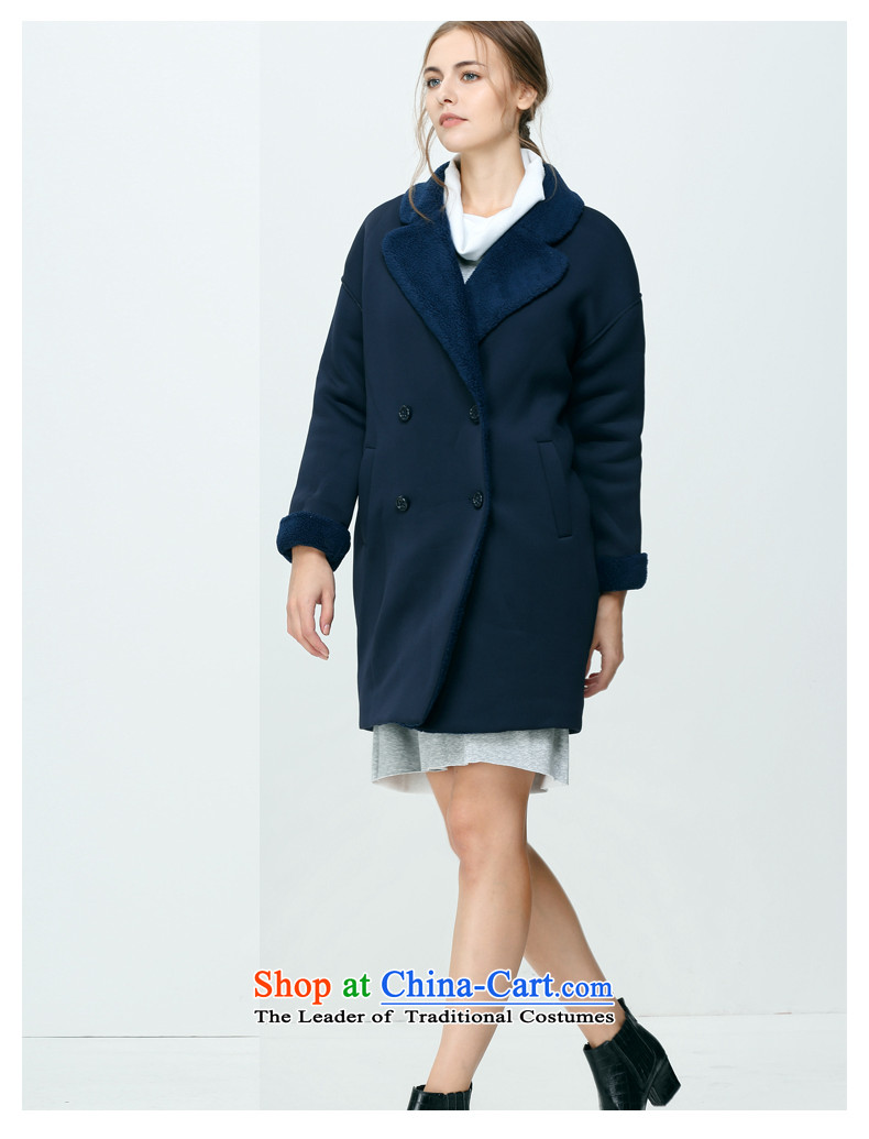 Ur charm female winter new double-jacket coat WG14D47R1GN001 lapel of dark blue L picture, prices, brand platters! The elections are supplied in the national character of distribution, so action, buy now enjoy more preferential! As soon as possible.