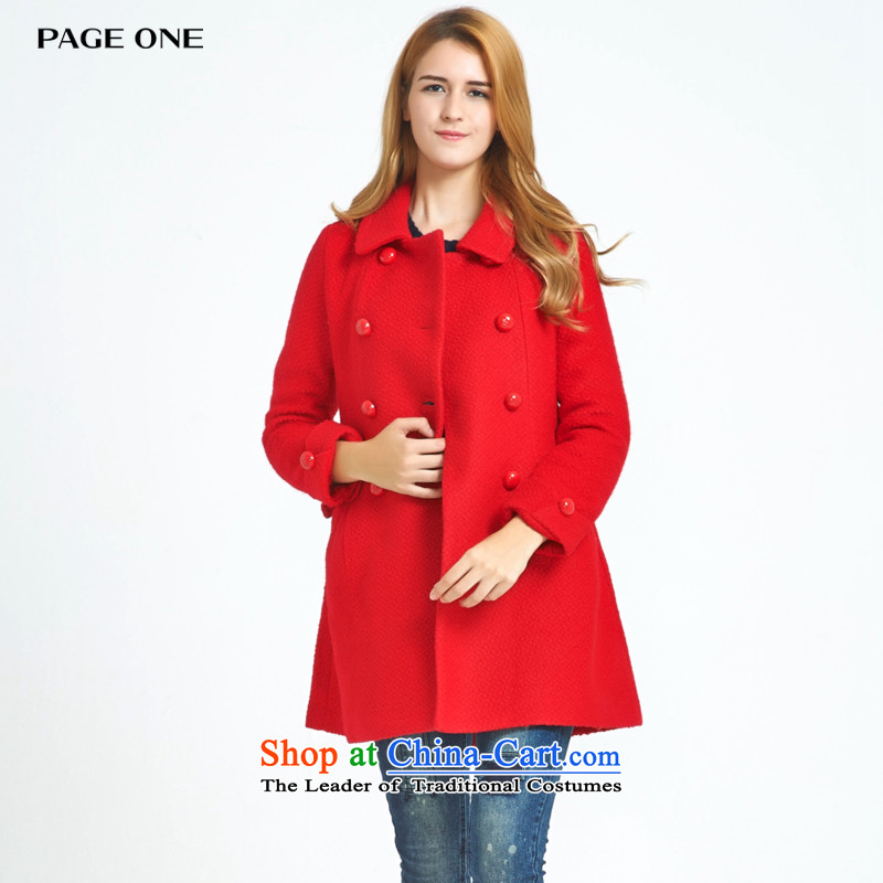 Page ONE_ Peggy?2015 winter new women's fashion in the Sau San Bow tie Is after sub-coats?873364?large red 1N S
