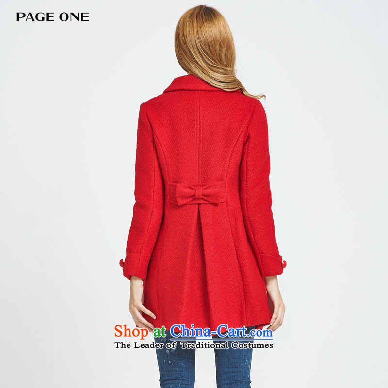 Page ONE/ Peggy 2015 winter new women's fashion in the Sau San Bow tie Is after sub-coats 873364 maximum 1N, S, Red Peggy , , , shopping on the Internet