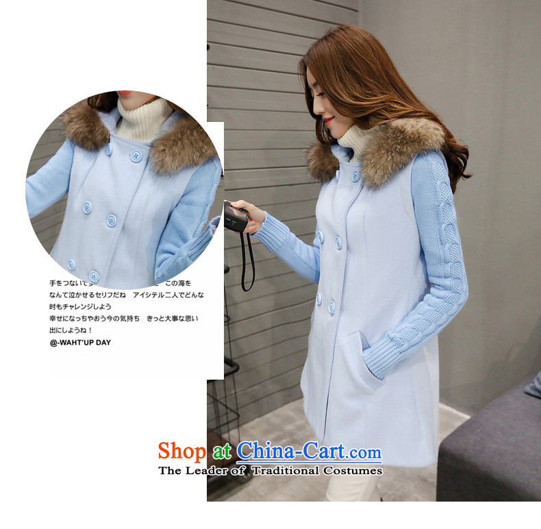 Oehe 2015 winter clothing new Korean version in Sau San long jacket, female video thin long-sleeved really gross collar cap Gross (with a blue coat? Really gross) for M pictures, prices, brand platters! The elections are supplied in the national character of distribution, so action, buy now enjoy more preferential! As soon as possible.