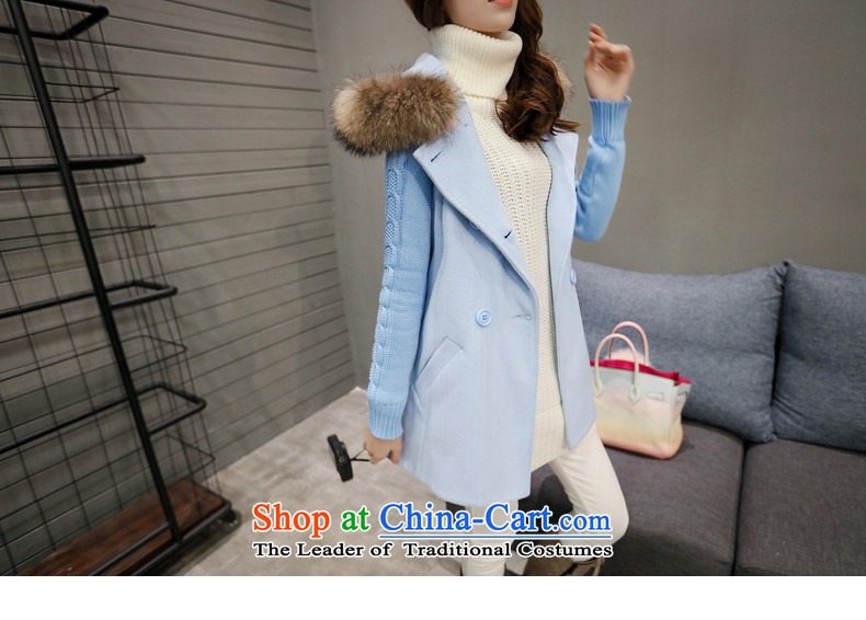 Oehe 2015 winter clothing new Korean version in Sau San long jacket, female video thin long-sleeved really gross collar cap Gross (with a blue coat? Really gross) for M pictures, prices, brand platters! The elections are supplied in the national character of distribution, so action, buy now enjoy more preferential! As soon as possible.
