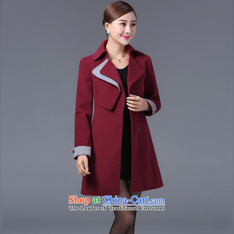 Unknown you? In gross coats of autumn and winter 2015 New Women Korean lapel dual Sau San a female W1032 jacket RED M unknown (where you are you shopping on the Internet has been pressed.)