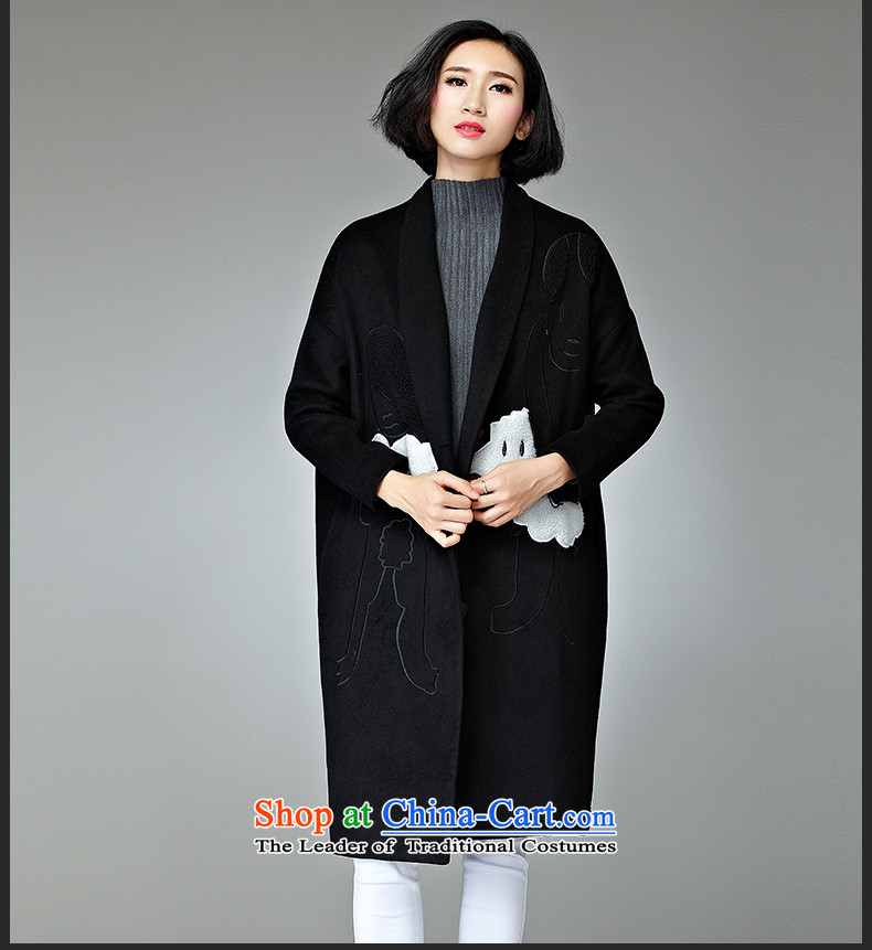 The Eternal Soo-to increase women's code gross coats jacket thick MM? sister 2015 Fall/Winter Collections of video in the thick of thin long new Korean cartoon gross 3XL black jacket? Picture, prices, brand platters! The elections are supplied in the national character of distribution, so action, buy now enjoy more preferential! As soon as possible.