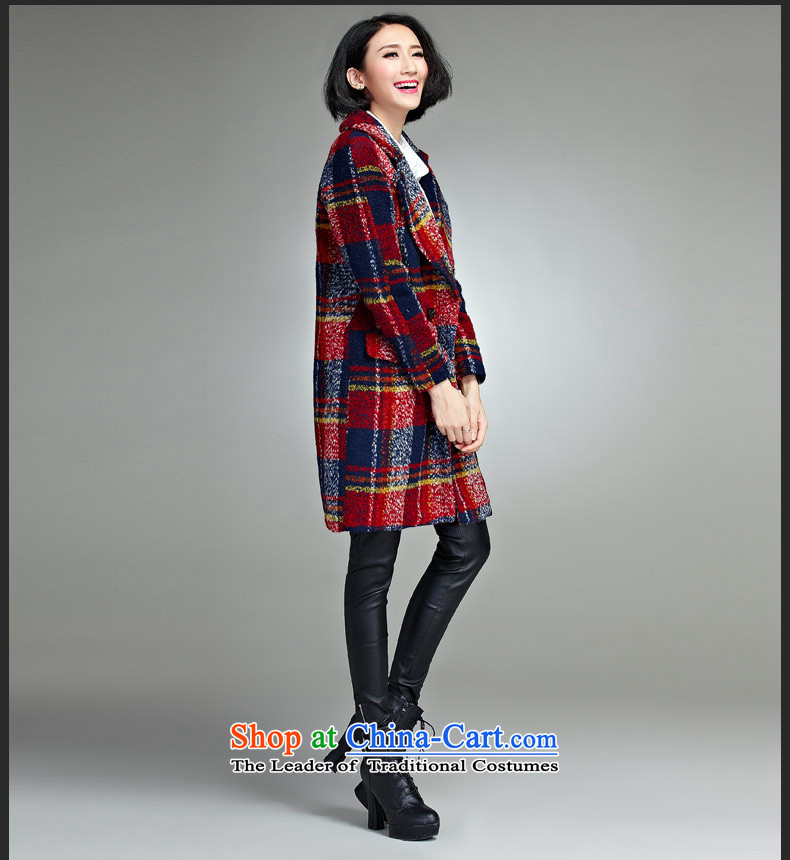 The Eternal Soo-to increase women's code gross? 2015 winter coats thick, Hin thin new Fat MM sister tartan sub-coats that long hair red and blue jacket? 4XL Photo, prices, brand platters! The elections are supplied in the national character of distribution, so action, buy now enjoy more preferential! As soon as possible.