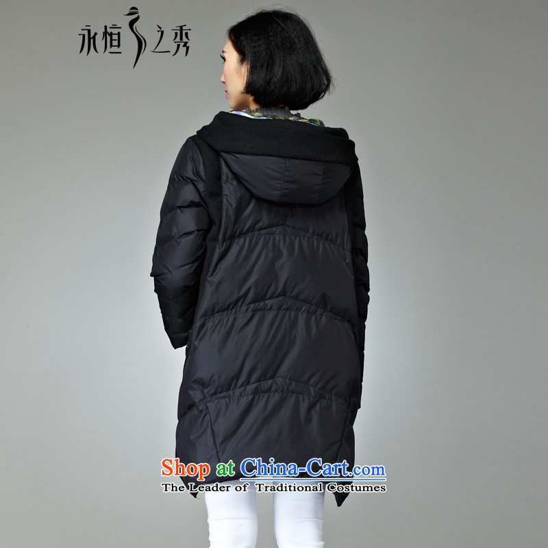 The Eternal Soo-To increase the number of female jackets for winter 2015 cotton coat new product version MM thick sister Han thick, Hin thin) lint-free cotton waffle warm jacket black 3XL, eternal Soo , , , shopping on the Internet