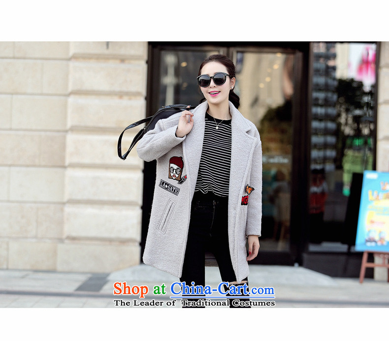Korean figure Connie autumn and winter 2015 new small-wind jacket in gross Ms.? long large female Korean college wind-thick wool coat-cocoon? a wool coat gray M picture, prices, brand platters! The elections are supplied in the national character of distribution, so action, buy now enjoy more preferential! As soon as possible.