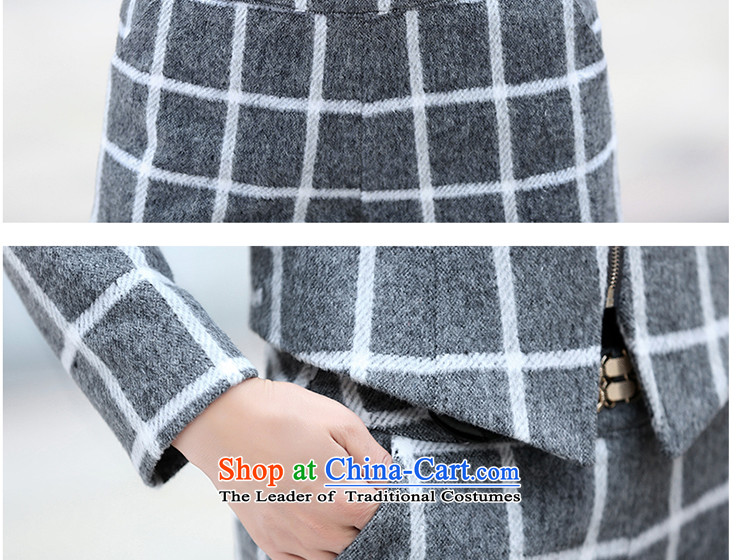 Thousands of Yi 2015 autumn and winter new Korean fashion ladies casual gross? kit female two kits ZT2320 Grid Gray. L paras. 105-115) picture catty recommendations, prices, brand platters! The elections are supplied in the national character of distribution, so action, buy now enjoy more preferential! As soon as possible.
