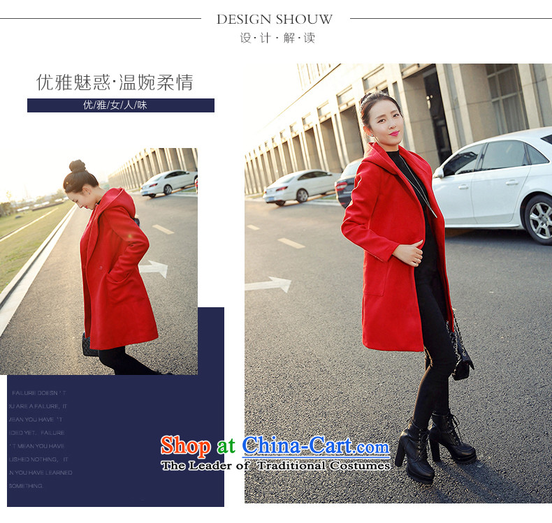 Sin has won the new version of the winter 2015) Loose stylish Sau San warm currents pure color Long Hair Girl red cloak? M picture, prices, brand platters! The elections are supplied in the national character of distribution, so action, buy now enjoy more preferential! As soon as possible.