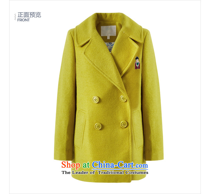 Lok-machi 2015 Autumn new products female atmospheric simple large lapel coats female jacket yellow L/165 picture, prices, brand platters! The elections are supplied in the national character of distribution, so action, buy now enjoy more preferential! As soon as possible.