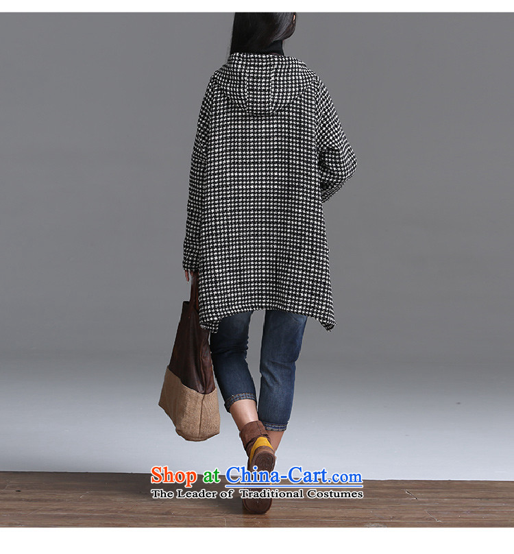 2015 Autumn and Winter Korea MEISUDI version of large code ladies casual relaxd graphics thin cap latticed wild windbreaker pocket long jacket, picture color grid XL Photo, prices, brand platters! The elections are supplied in the national character of distribution, so action, buy now enjoy more preferential! As soon as possible.