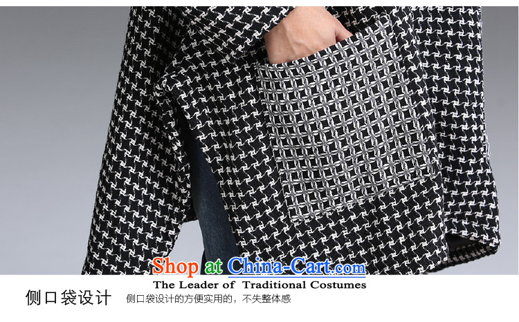 2015 Autumn and Winter Korea MEISUDI version of large code ladies casual relaxd graphics thin cap latticed wild windbreaker pocket long jacket, picture color grid XL Photo, prices, brand platters! The elections are supplied in the national character of distribution, so action, buy now enjoy more preferential! As soon as possible.