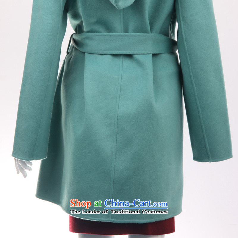 The sheep's gross coats female single-sided? woolen coat female cashmere overcoat winter 2015 new gross? long coats butted S/155, green beans (YANGSHI sheep) , , , shopping on the Internet