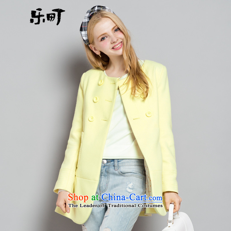 Lok-machi 2015 Autumn new products for women unique stylish seamless embroidered wire line coats femaleL_165 yellow jacket